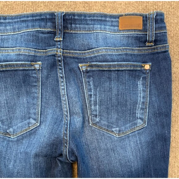 Judy Blue Skinny Fit Jeans Womens 11/30 Distressed Stretch Whiskered Y2K Denim - Picture 2 of 9